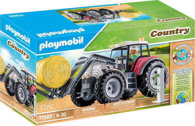Playmobil country grand tracteur avec accessoires 71305