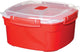 Récipient micro-ondes Sistema - cuiseur vapeur micro-ondes - avec couvercle - rouge - 3,2 l