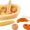 Petit panier à pain en plastique avec pain de playets, 12dlg.