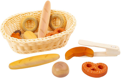 Petit panier à pain en plastique avec pain de playets, 12dlg.