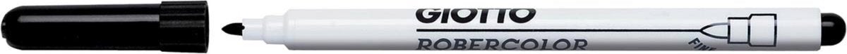 Giotto robercolor marqueur pour tableau blanc fin, pointe ronde, noir 12 pièces