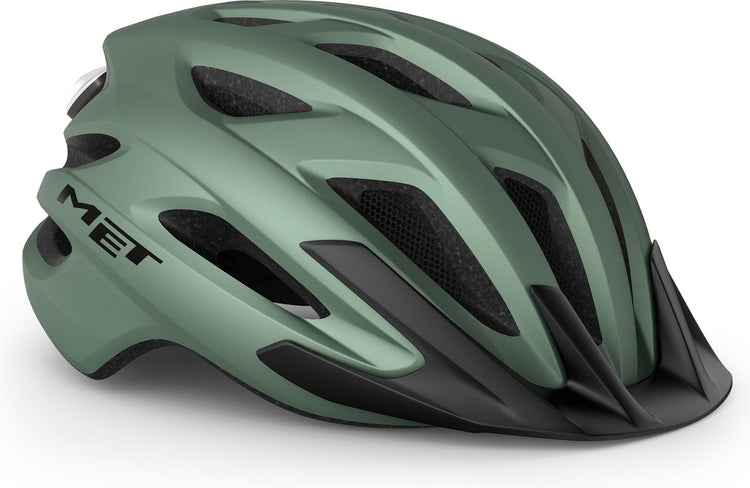 Avec casque de vélo crossover hommes femmes - casque de vélo de ville adultes - taille m - sauge mat