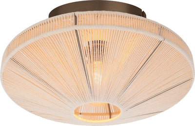 Plafonnier Eglo orimini - e27 - ø 38 cm - bronze crème - textile
