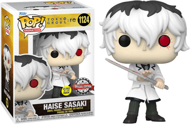 Funko-pop ! anime : tokyo ghoul - haise sasaki #1124 brille dans le noir