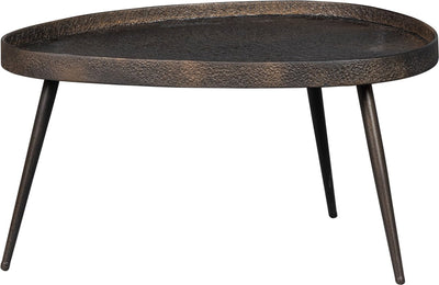Tables d'appoint brutes Woood - zinc - bronze antique - 39x71x52