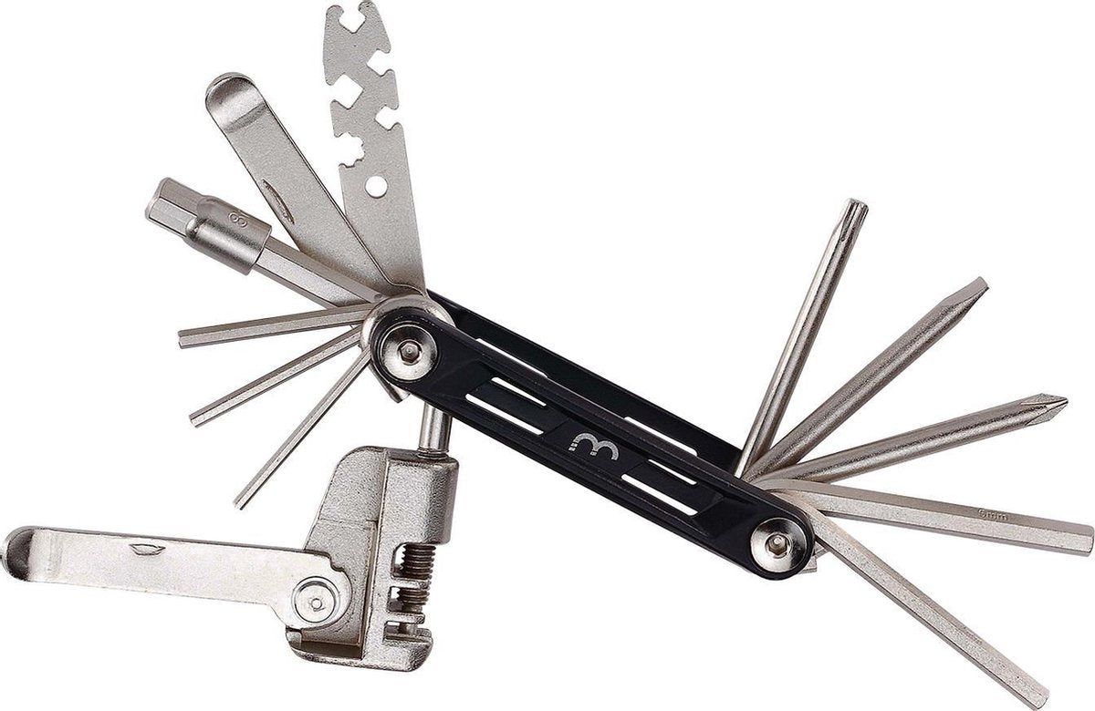 Bbb cycling maxifold l outils de vélo - ensemble d'outils avec démonte-pneus - mini-outils de vélo - 18 fonctions différentes - btl-141l