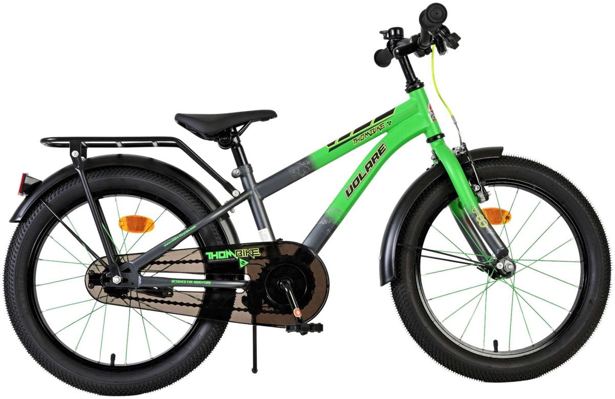 Vélo enfant Volare Thombike - garçons - 18 pouces - vert gris