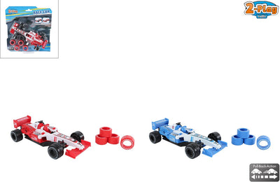 Voiture de course de formule 2 jeux avec pneus supplémentaires, retrait
