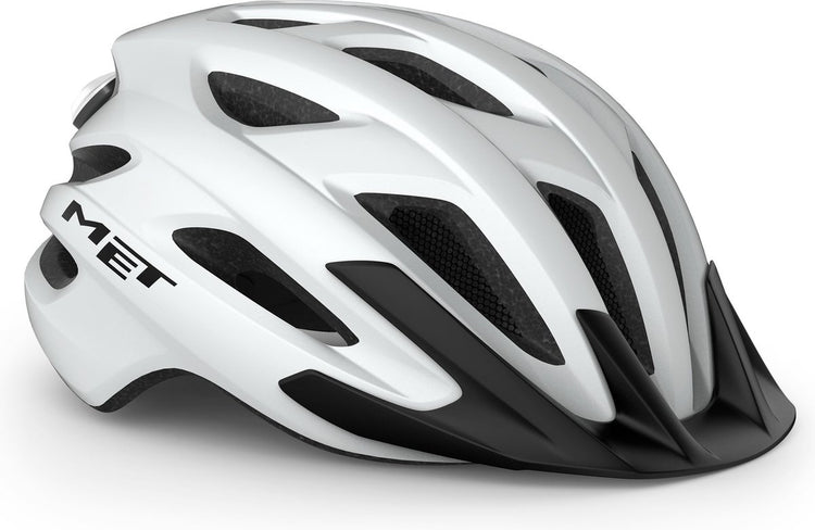 Avec casque de vélo crossover hommes femmes - casque de vélo de ville adultes - taille m - blanc mat