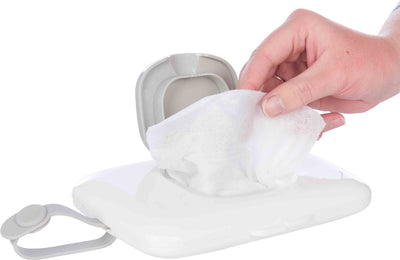 Dooky® dooky - boîte de lingettes - à fixer sur poussette landau - blanc gris