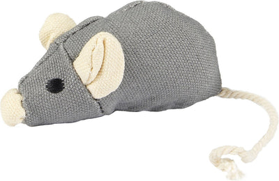Souris amusante naturelle Flamingo - jouet pour chat - 17 cm gris beige