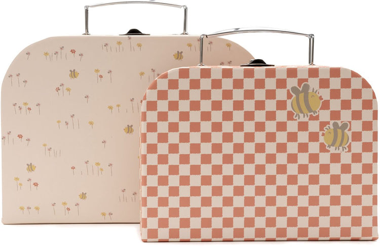Valise de jeu Jollein - valise à jouets - joli pique-nique - 2 pièces