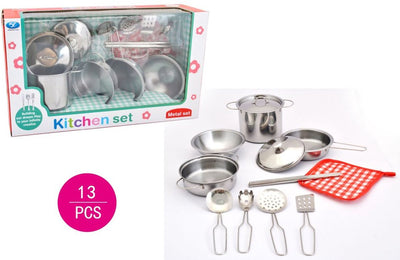 Ensemble de casseroles en métal Amuuso +acc 13 pièces.