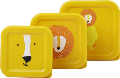 Trixie lot de 3 boîtes à goûter – Mr. Lion – Boîte à goûter 3 pièces – facile à ouvrir – idéale pour les enfants