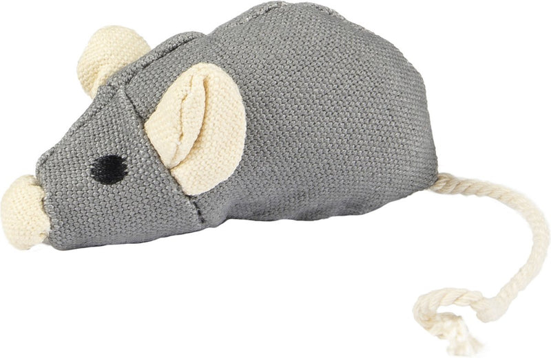 Souris amusante naturelle Flamingo - jouet pour chat - 17 cm gris beige