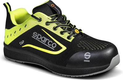 Sparco Cup Nurburg - chaussure de sécurité S1P légère avec jacquard respirant et style sportif - noir 39