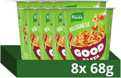 Knorr bonnes pâtes - bolognaise - prêtes en 5 minutes - 8 x 68 g
