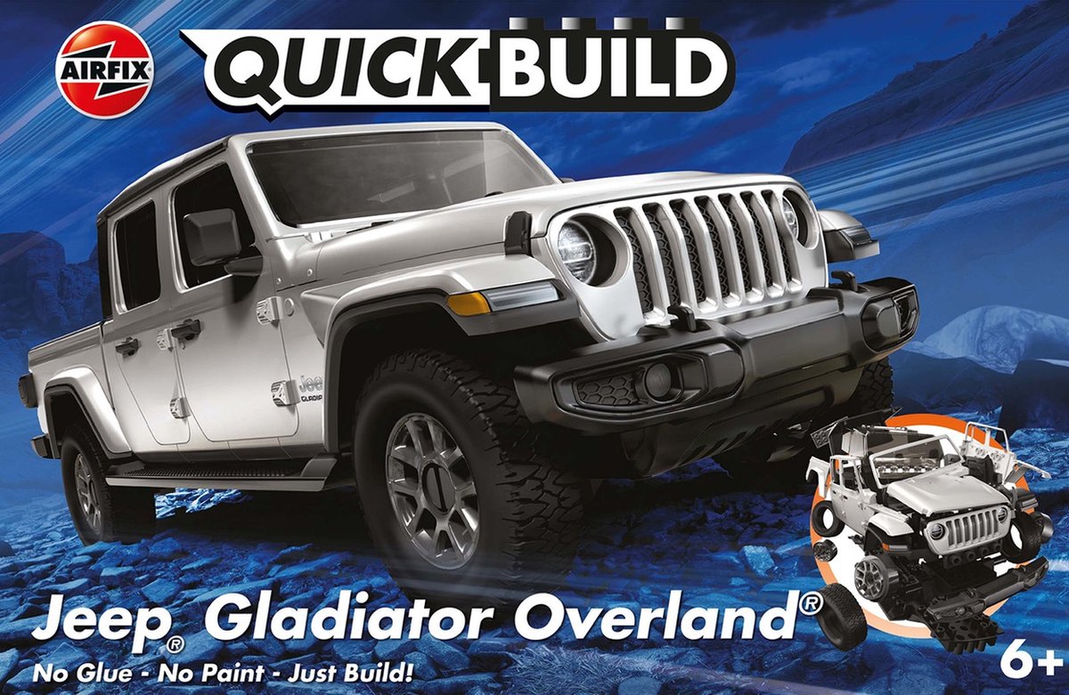 Kit de modèle Airfix - j6039 quickbuild jeep gladiator jt overland plastique - - kit de modèle