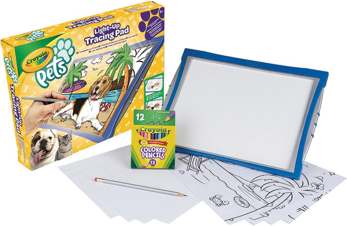Crayola - animaux de compagnie - paquet de loisirs - planche à dessin LED - animaux