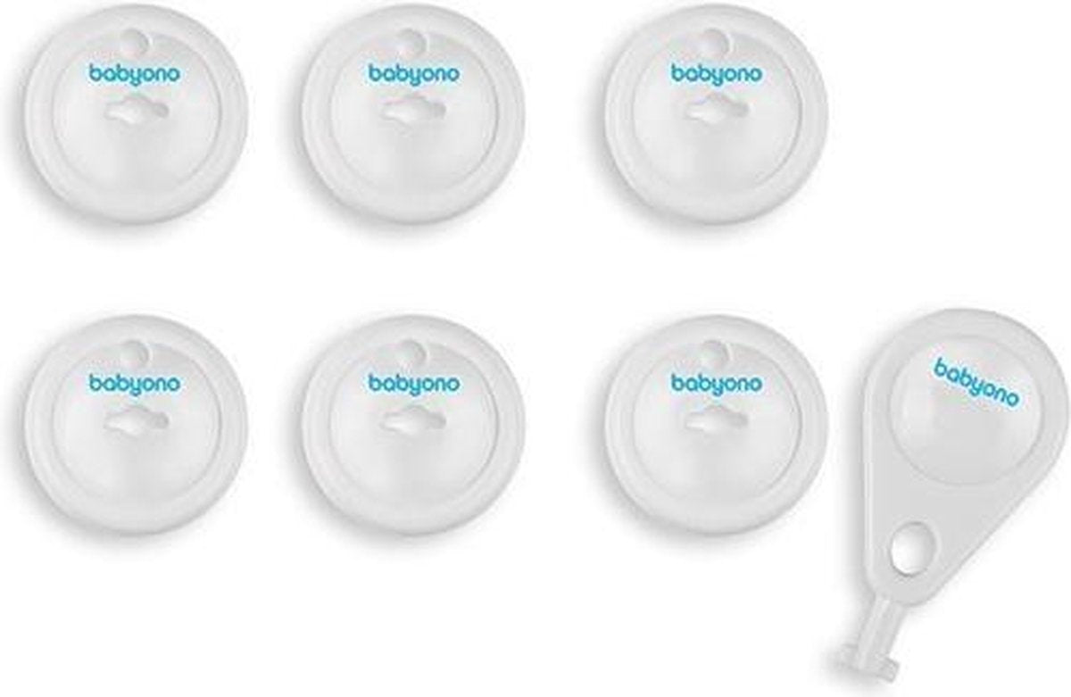 Babyono - protège-prises - serrure avec clé - pour prises mises à la terre et non mises à la terre