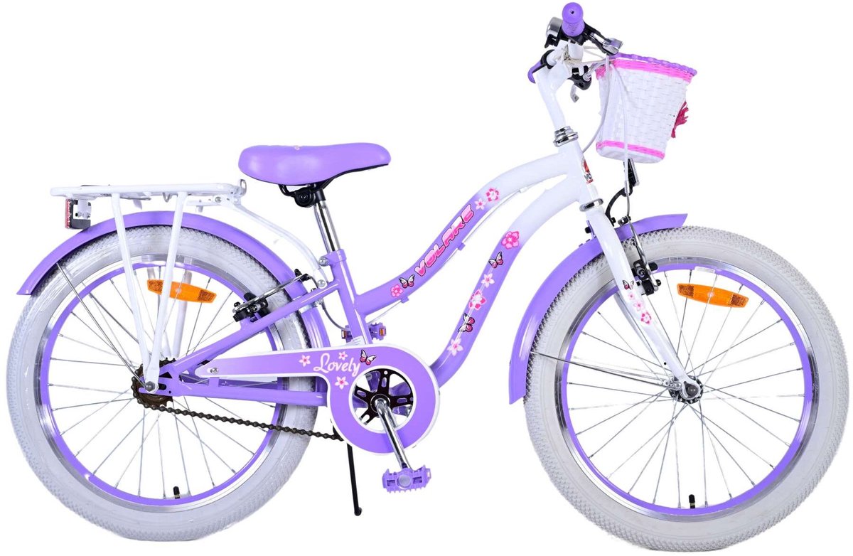 Volare les beaux filles pour enfants de 20 pouces de freins violets à deux mains