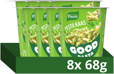 Knorr bonnes pâtes - fromage pesto - prêtes en 5 minutes - 8 x 68 g