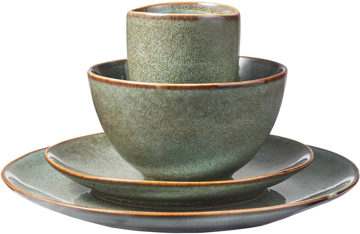 Service de table tabo décorations Mica pour 4 personnes - vert