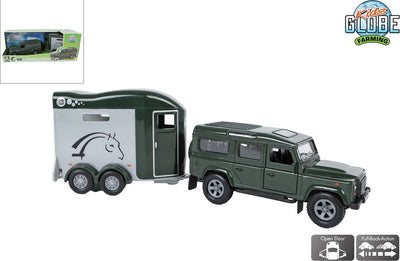 Globe terrestre enfant land rover avec remorque 26cm