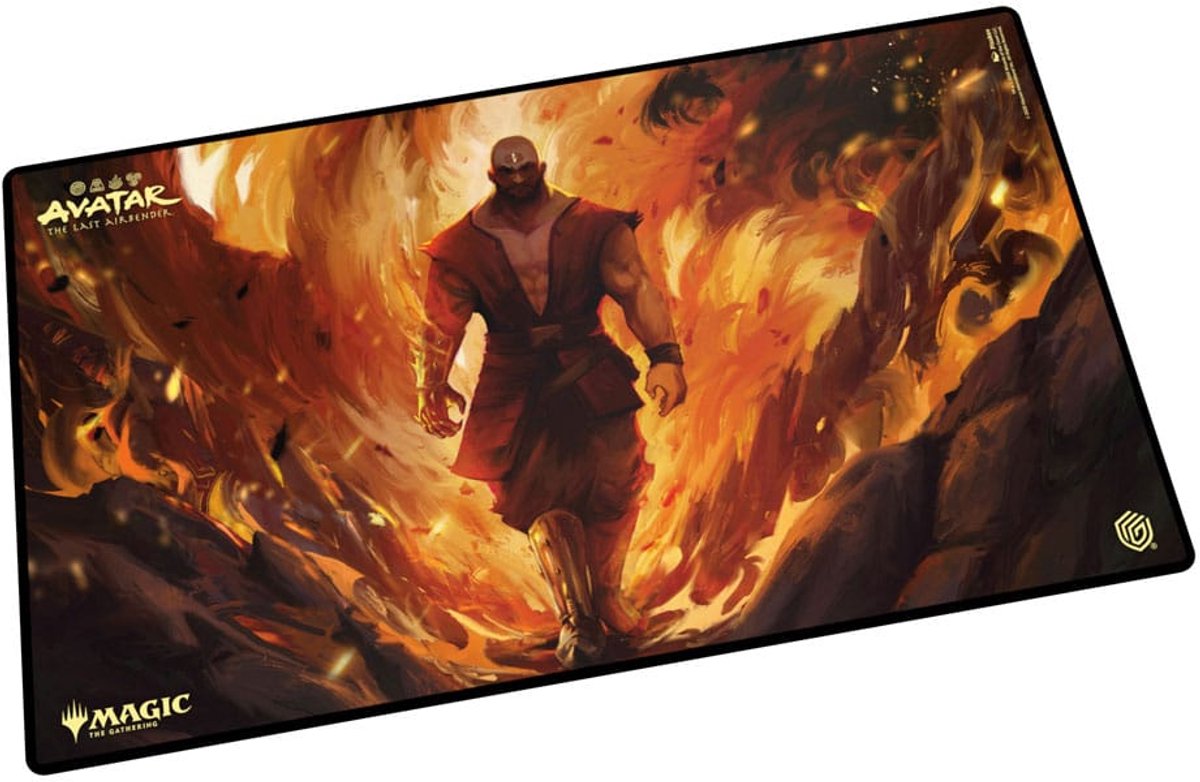 Magie du tapis de jeu Ultimate Guard : le rassemblement | avatar : le dernier maître de l'air - tapis de jeu homme de combustion