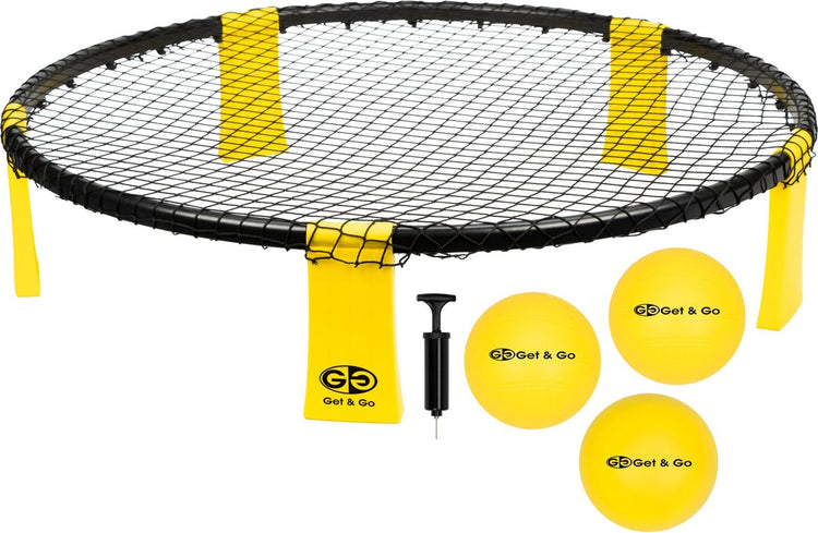 Get go - set de balles smash - comprenant 3 balles + pompe - jaune noir
