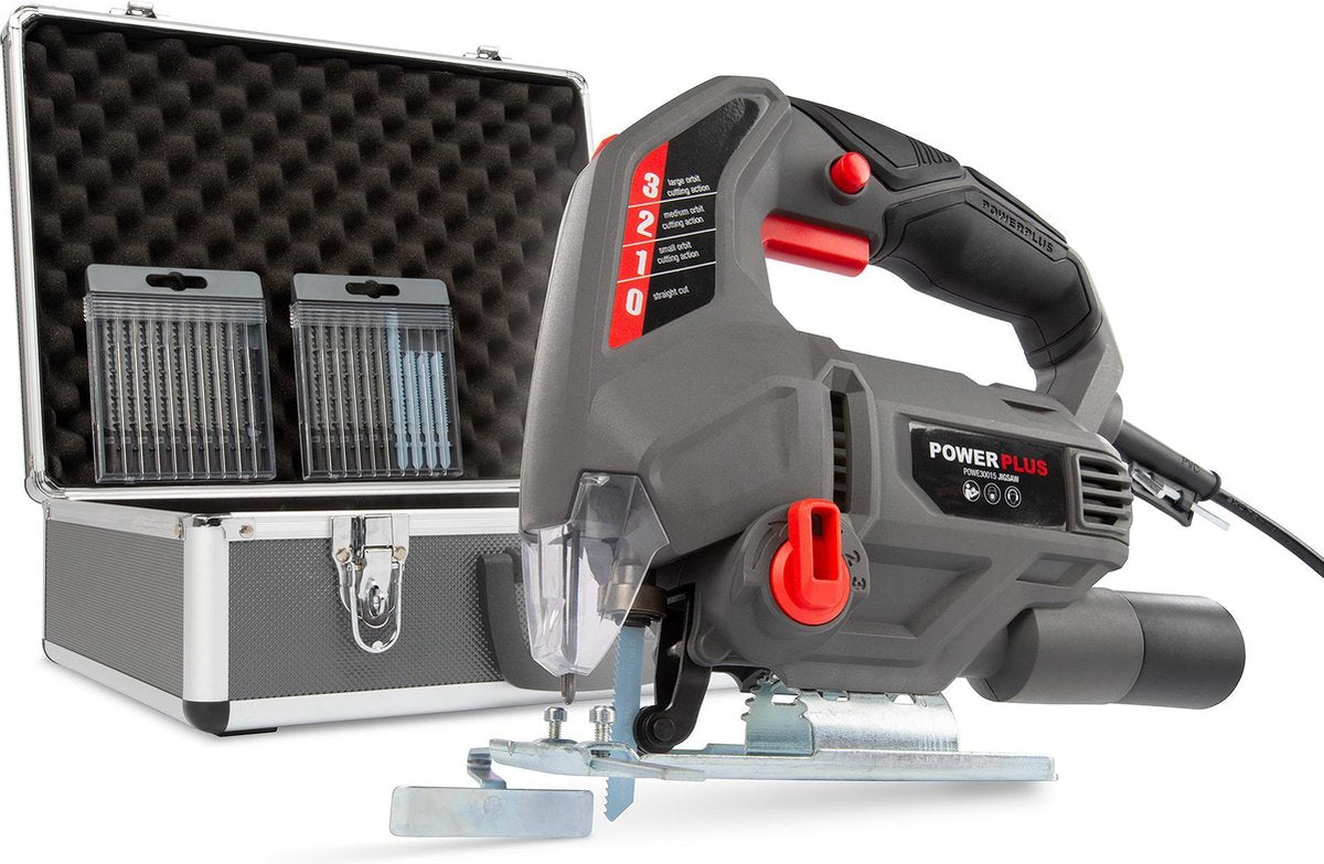 Scie sauteuse électrique Powerplus poweset3 - Machine à scier 710w - 2800min-1 - outils avec 20 acc.