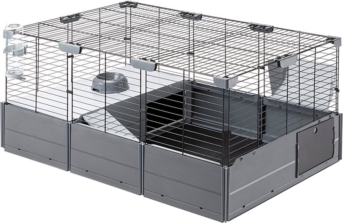Ferplast -clapier à lapins-multipla-107,5x72x50-cm-noir