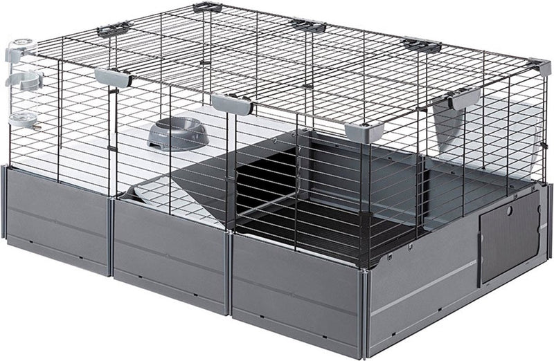 Ferplast -clapier à lapins-multipla-107,5x72x50-cm-noir
