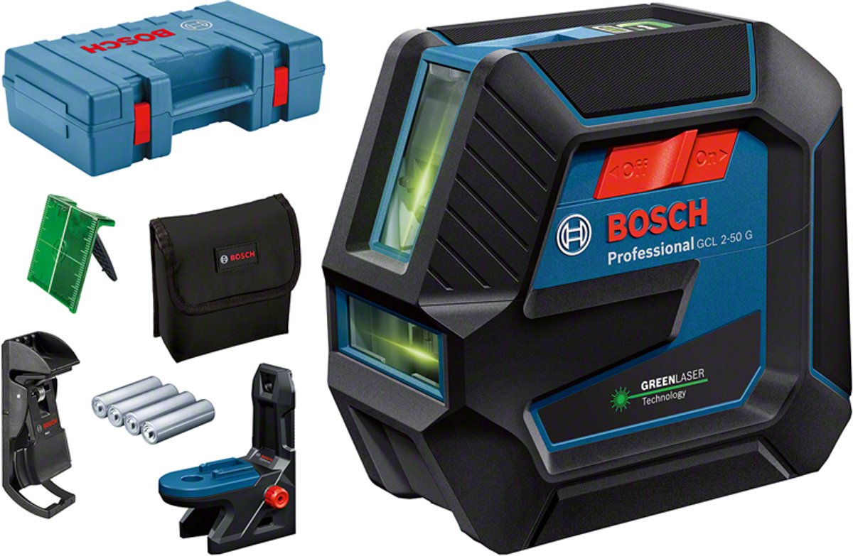 Bosch professional gcl 2-50 g laser lignes croisées vert en étui - 0601066m02