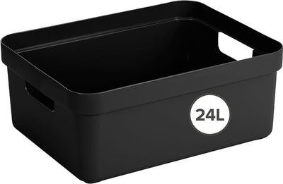 Sunware sigma home boîte de rangement 24l - 44,5x34,5x18,3 cm - noir