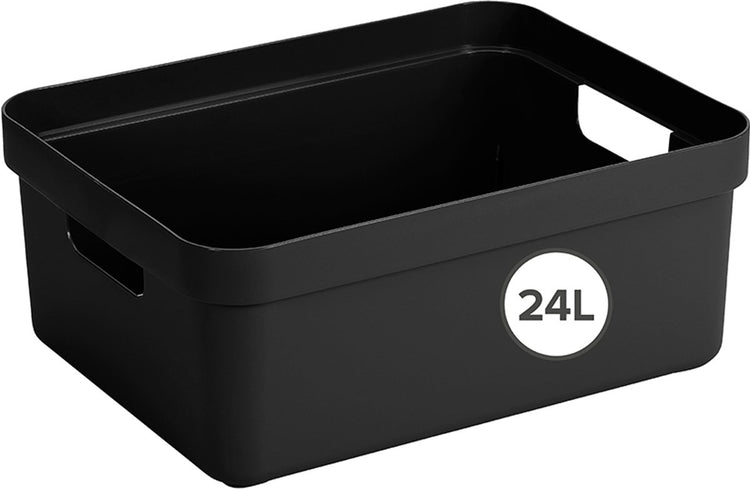 Sunware sigma home boîte de rangement 24l - 44,5x34,5x18,3 cm - noir