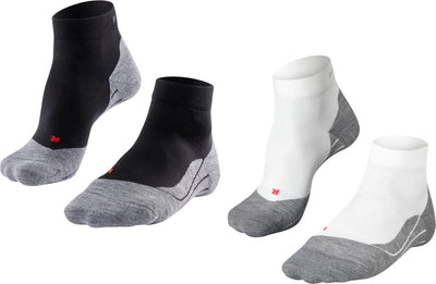 Falke ru4 short 2-pack chaussettes de course anti-ampoules, rembourrage moyen coton multipack chaussettes de sport femme multicolore - taille 37-38