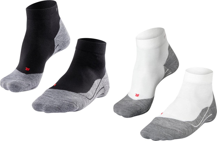 Falke ru4 short 2-pack chaussettes de course anti-ampoules, rembourrage moyen coton multipack chaussettes de sport femme multicolore - taille 37-38