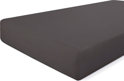 Drap-housse Walra en coton croustillant - 160x200 - 100% coton - anthracite