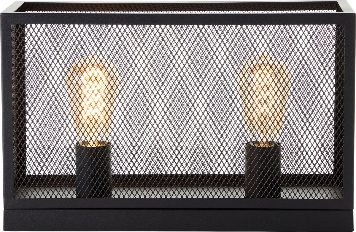 Brilliant labyrinthe - lampe de table - e27 max 2x60w - noir