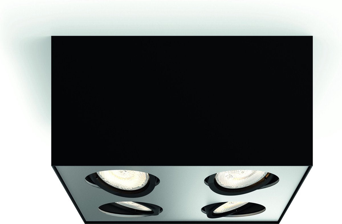 Philips LED Spot en saillie Philips Box - 4 lumières - noir