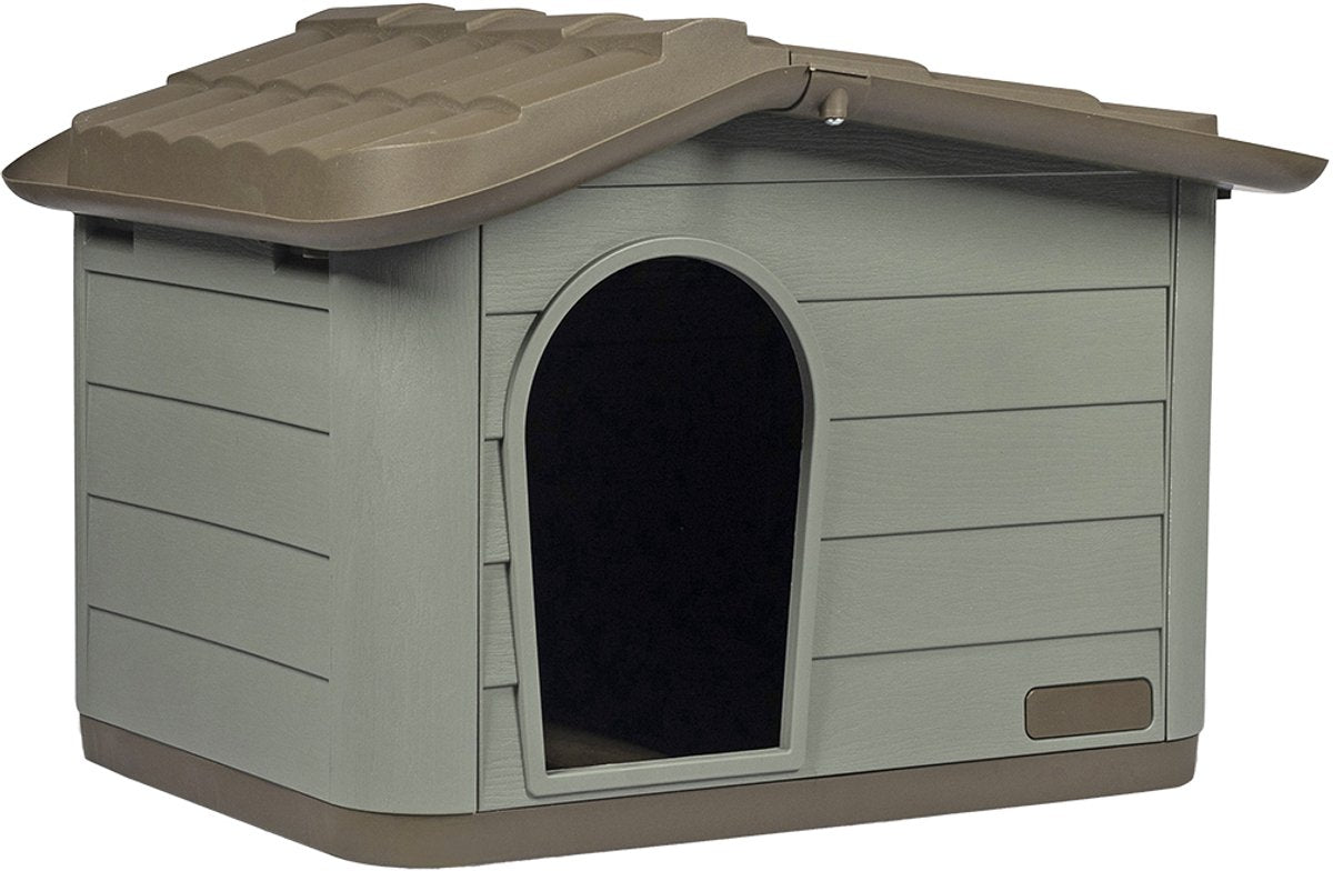Duvo + pepita - niche pour animaux - niche pour chien - marron vert - 51x38x35cm