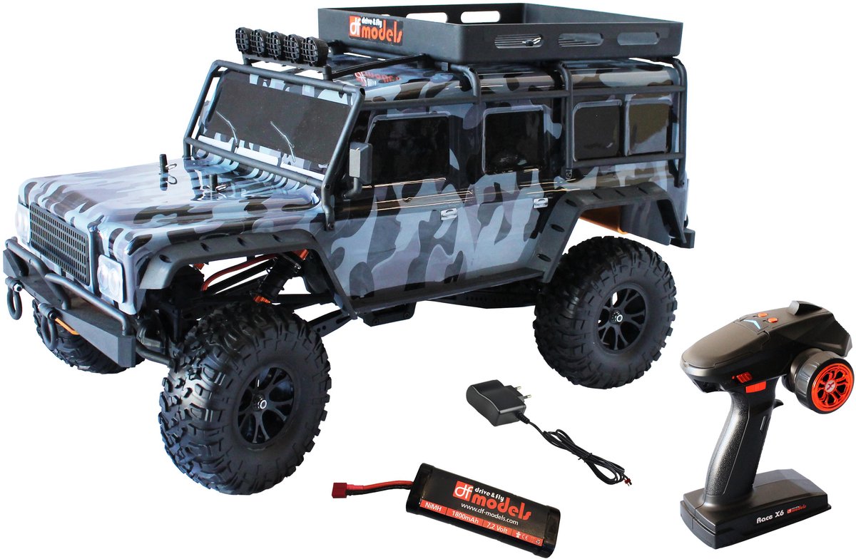 Df-models df-4j chenille camouflage 2 gangs LED prêt à fonctionner (rtr)