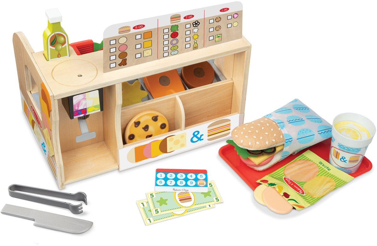 Melissa Doug Wooden Slice Stack Sandwich Counter