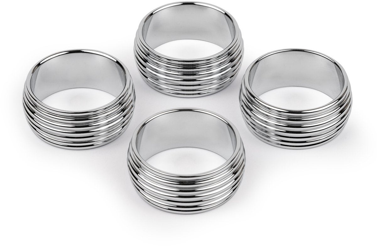 Zilverstad - rond de serviette elana lot de 4 couleur argent - Astuce cadeau fête des mères !