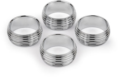 Zilverstad - rond de serviette elana lot de 4 couleur argent - Astuce cadeau fête des mères !