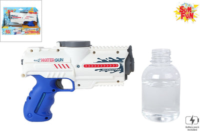 Sun Fun Sun Sun Fun Gun Electric avec bouteille de bleu blanc, 18 cm