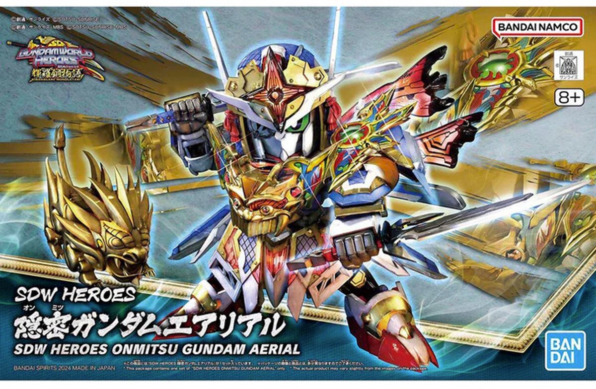 Bandai namco bandai sd gundam monde héros kit de modèle en plastique onmitsu gundam kits de modèles aériens