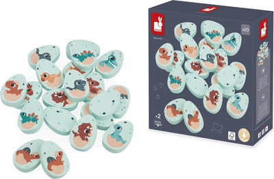 Janod - dino - jeu de mémoire - 10 paires de bébés dinosaures