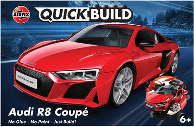 Kit de modèle Airfix voiture - j6049 quickbuild audi r8 coupé voiture plastique - - kit de modèle